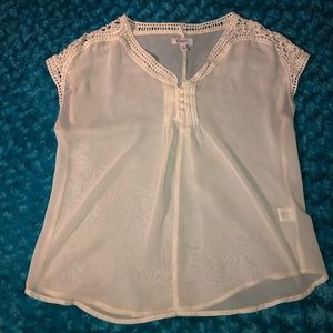 Cream/white button up